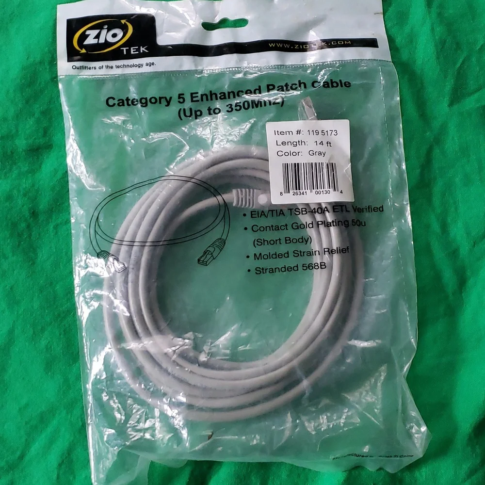 Bundle of Cat 5 Ethernet Patch Cables 5 (3ft) 3(6ft) 1(7ft) 1(14ft)